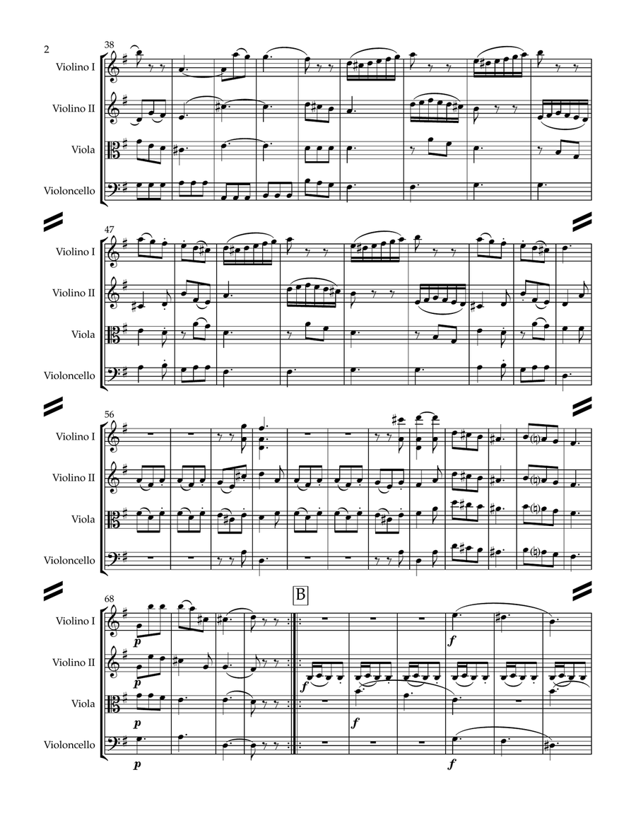 Mozart String Quartet No. 3 in G major, KV 156 (for String Quartet) String Quartet scores gallery preview page 3