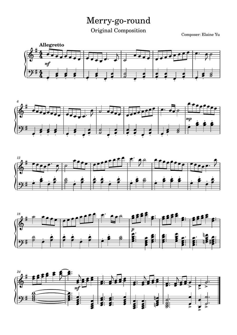 Merry-go-round Merry-go-round Part scores gallery preview page 1
