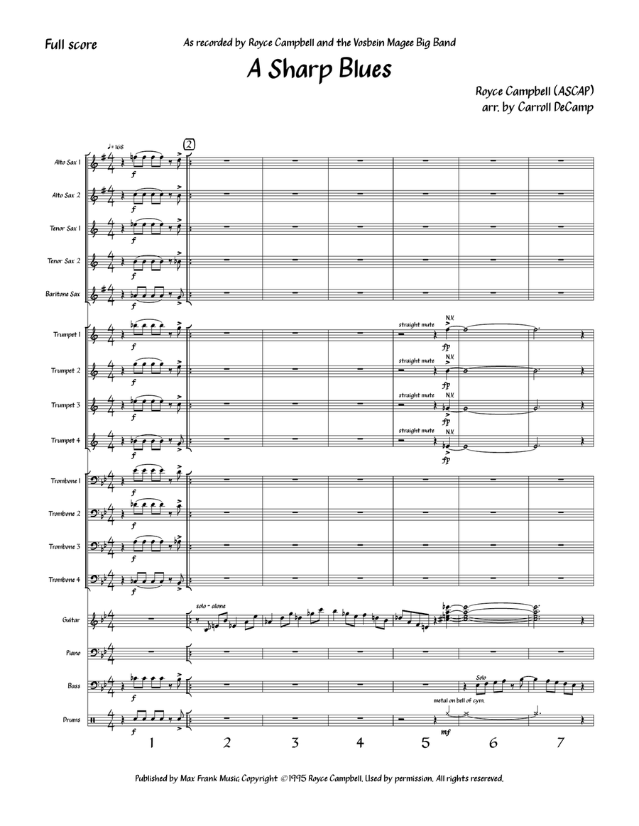 A Sharp Blues Jazz Ensemble scores gallery preview page 1