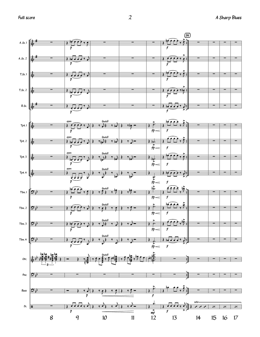 A Sharp Blues Jazz Ensemble scores gallery preview page 2