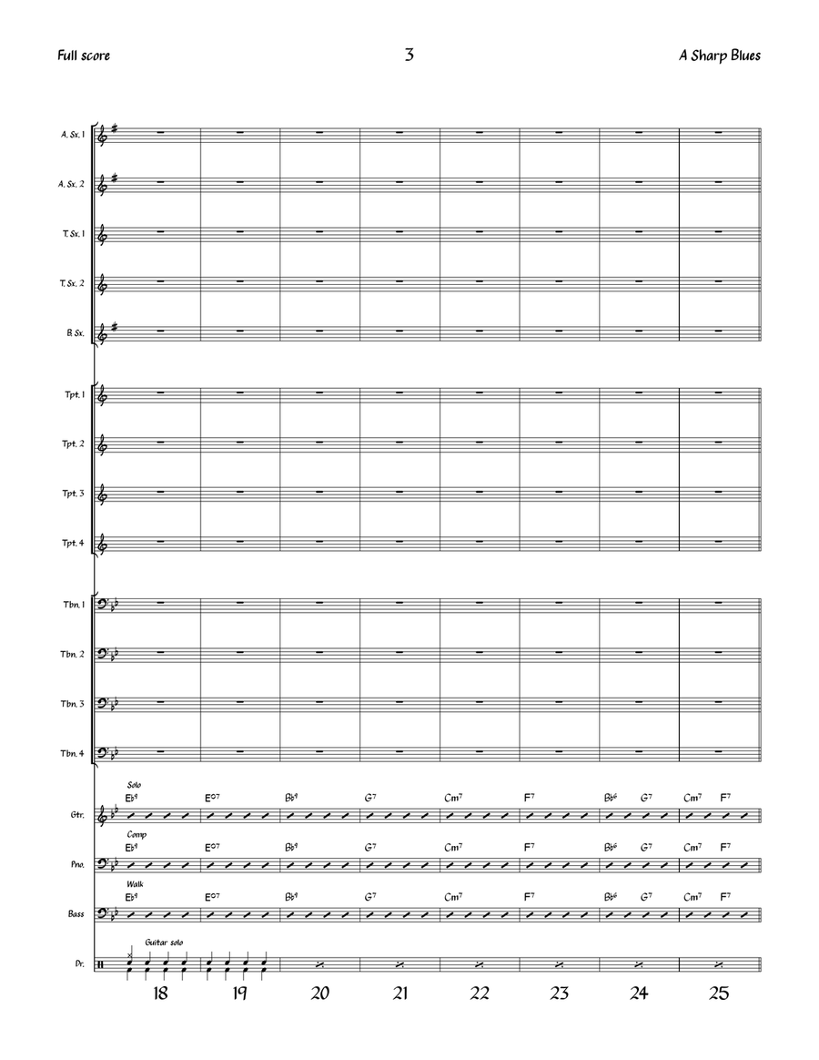 A Sharp Blues Jazz Ensemble scores gallery preview page 3