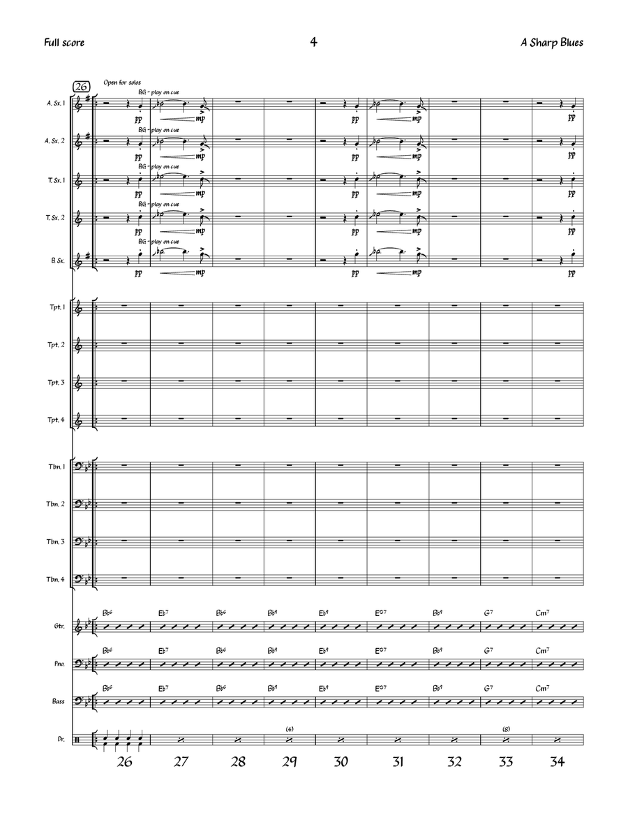 A Sharp Blues Jazz Ensemble scores gallery preview page 4