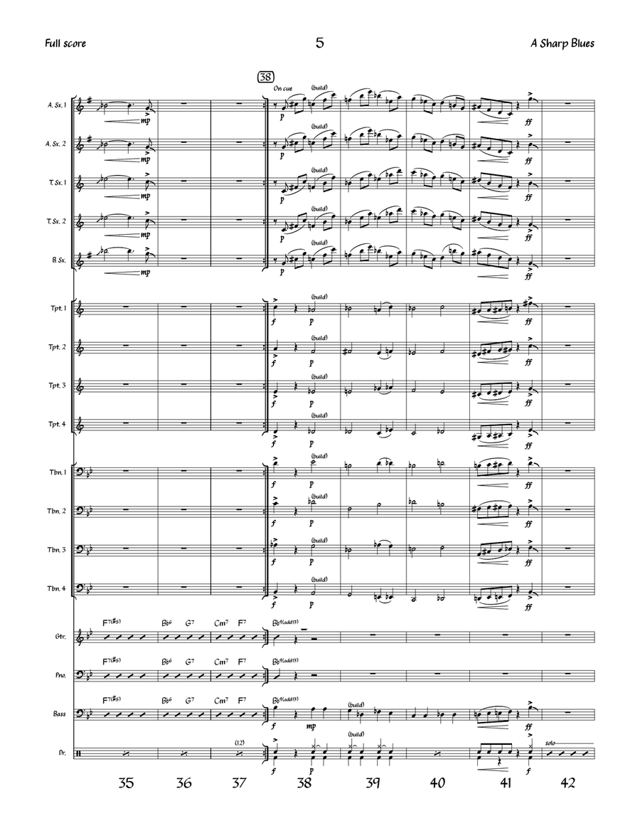 A Sharp Blues Jazz Ensemble scores gallery preview page 5