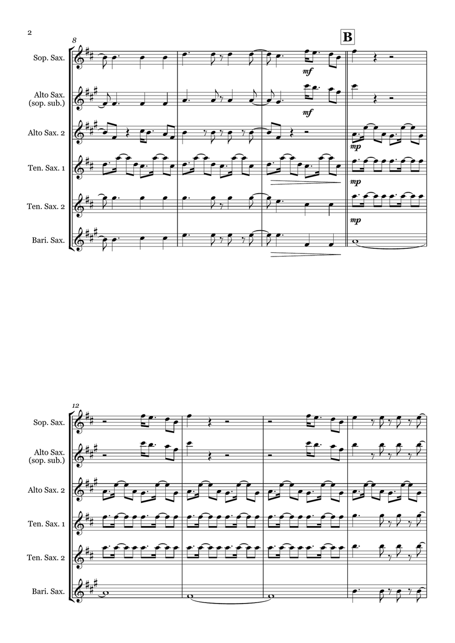 Birds Of A Feather Birds Of A Feather Saxophone Quintet scores gallery preview page 2