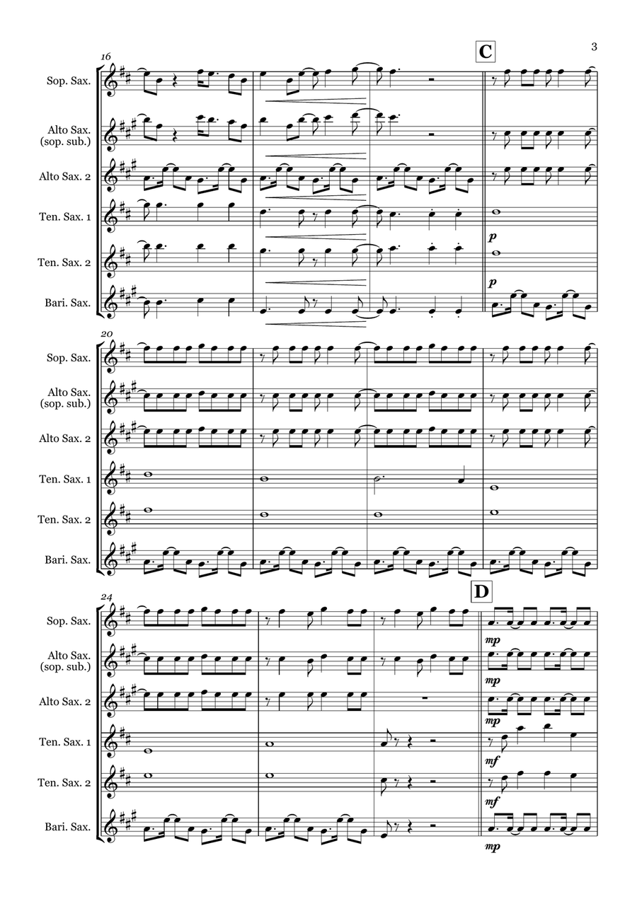 Birds Of A Feather Birds Of A Feather Saxophone Quintet scores gallery preview page 3