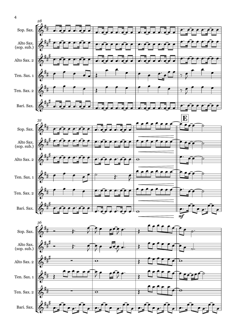 Birds Of A Feather Birds Of A Feather Saxophone Quintet scores gallery preview page 4