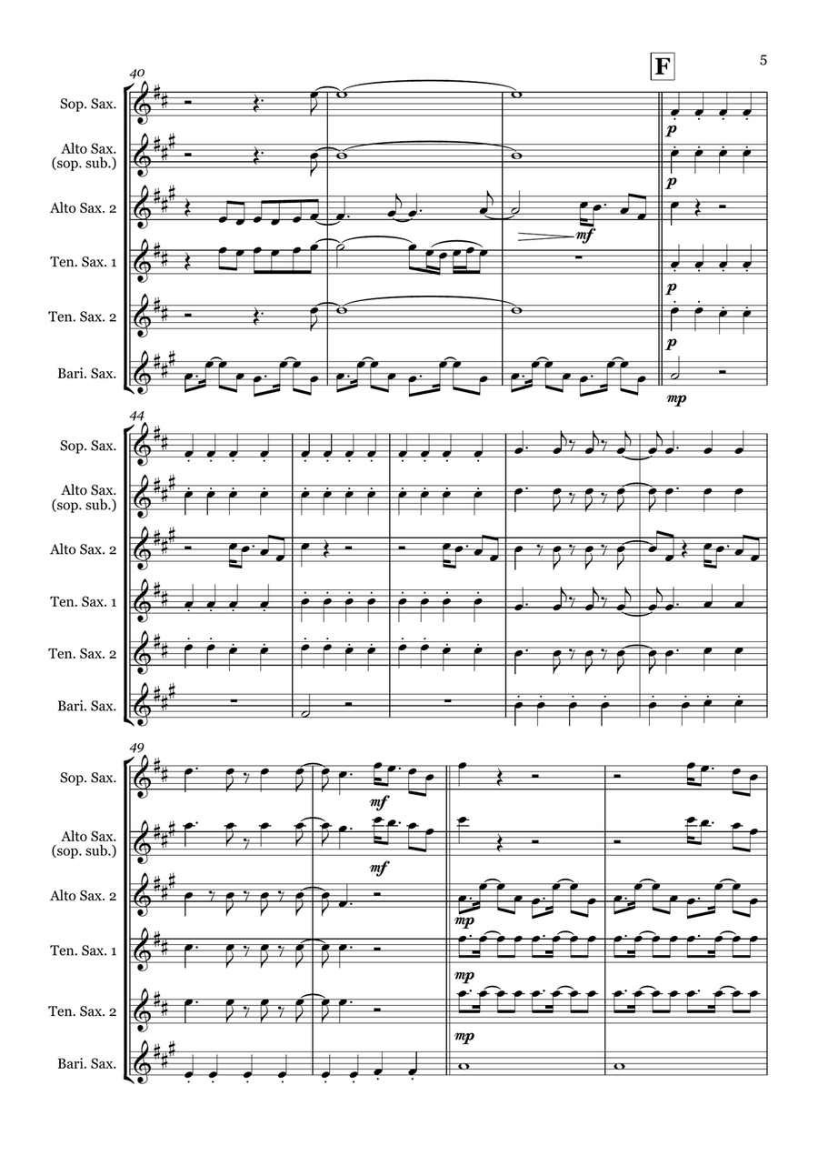 Birds Of A Feather Birds Of A Feather Saxophone Quintet scores gallery preview page 5