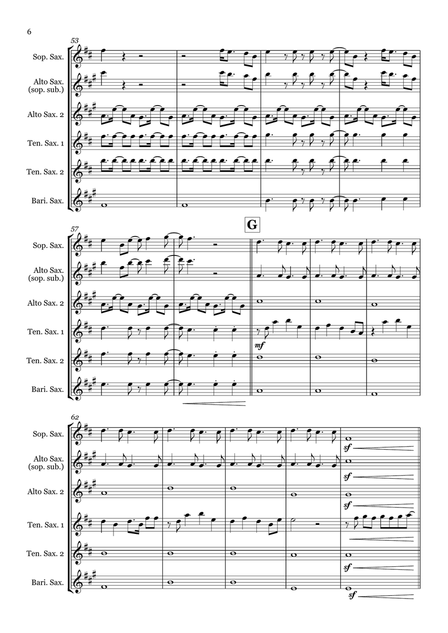 Birds Of A Feather Birds Of A Feather Saxophone Quintet scores gallery preview page 6