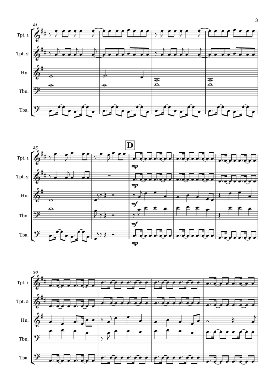 Birds Of A Feather Birds Of A Feather Brass Quintet scores gallery preview page 3