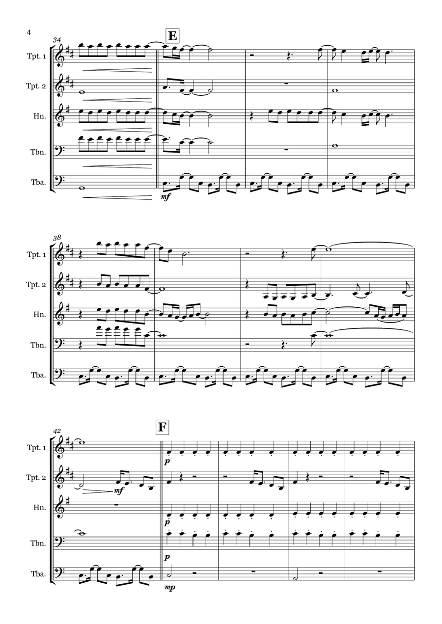 Birds Of A Feather Birds Of A Feather Brass Quintet scores gallery preview page 4