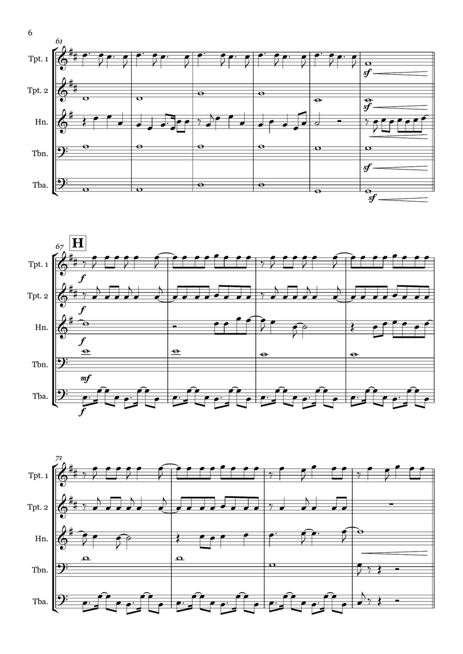 Birds Of A Feather Birds Of A Feather Brass Quintet scores gallery preview page 6