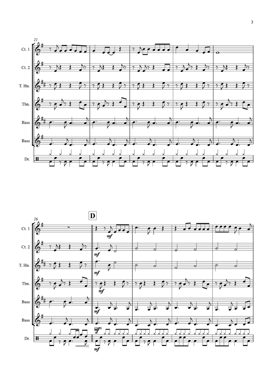 Somebody That I Used To Know Brass Quintet scores gallery preview page 3