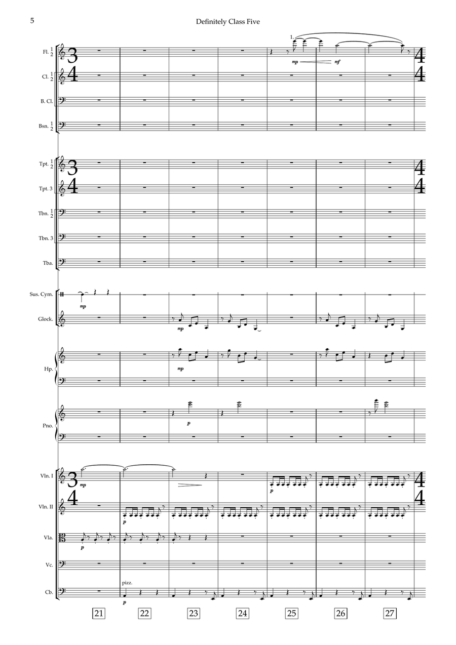 Definitely Class Five Full Orchestra scores gallery preview page 6