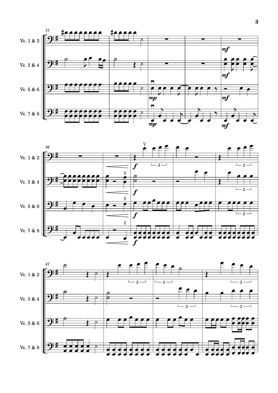 Final Countdown String Quartet scores gallery preview page 3