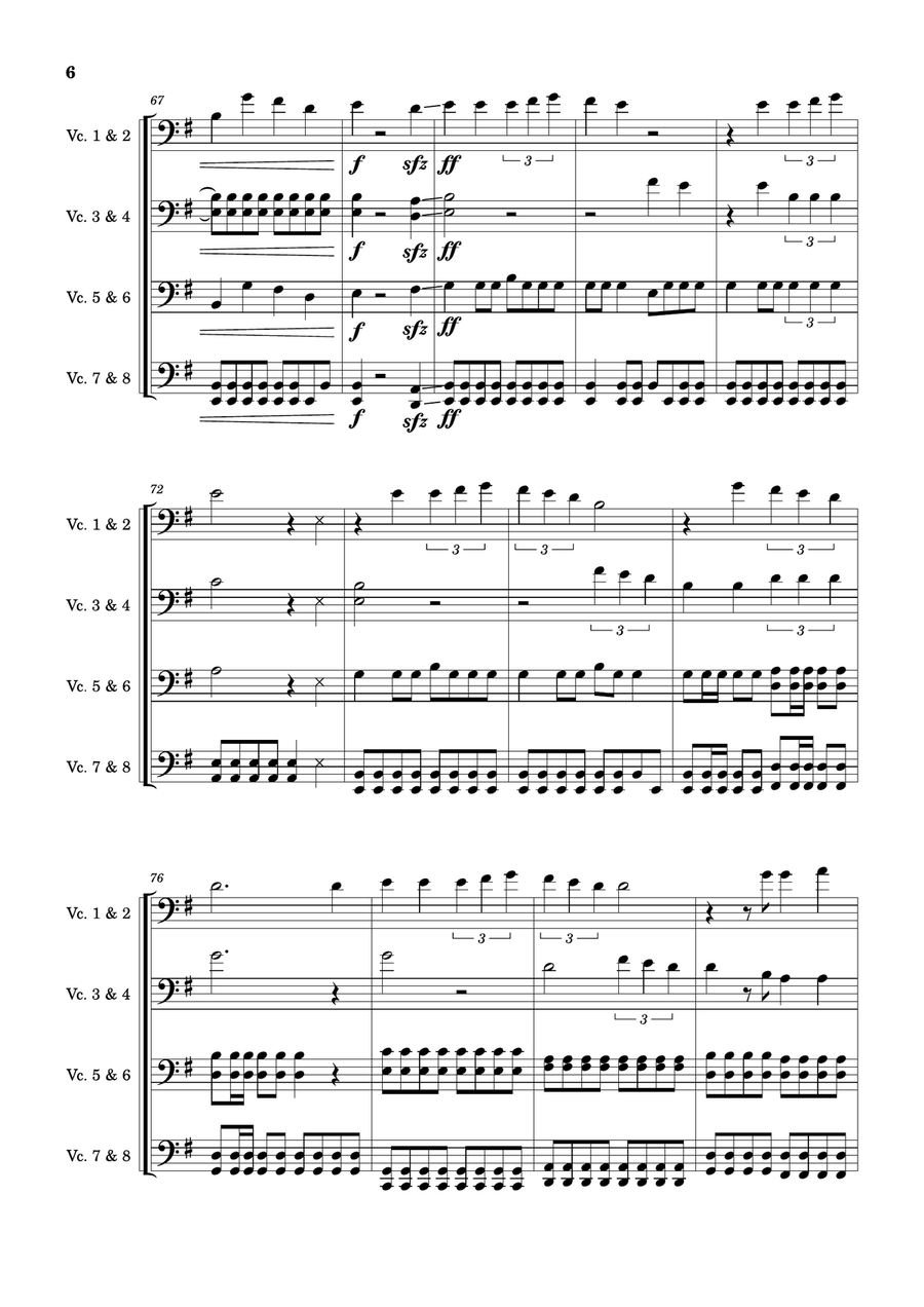 Final Countdown String Quartet scores gallery preview page 6