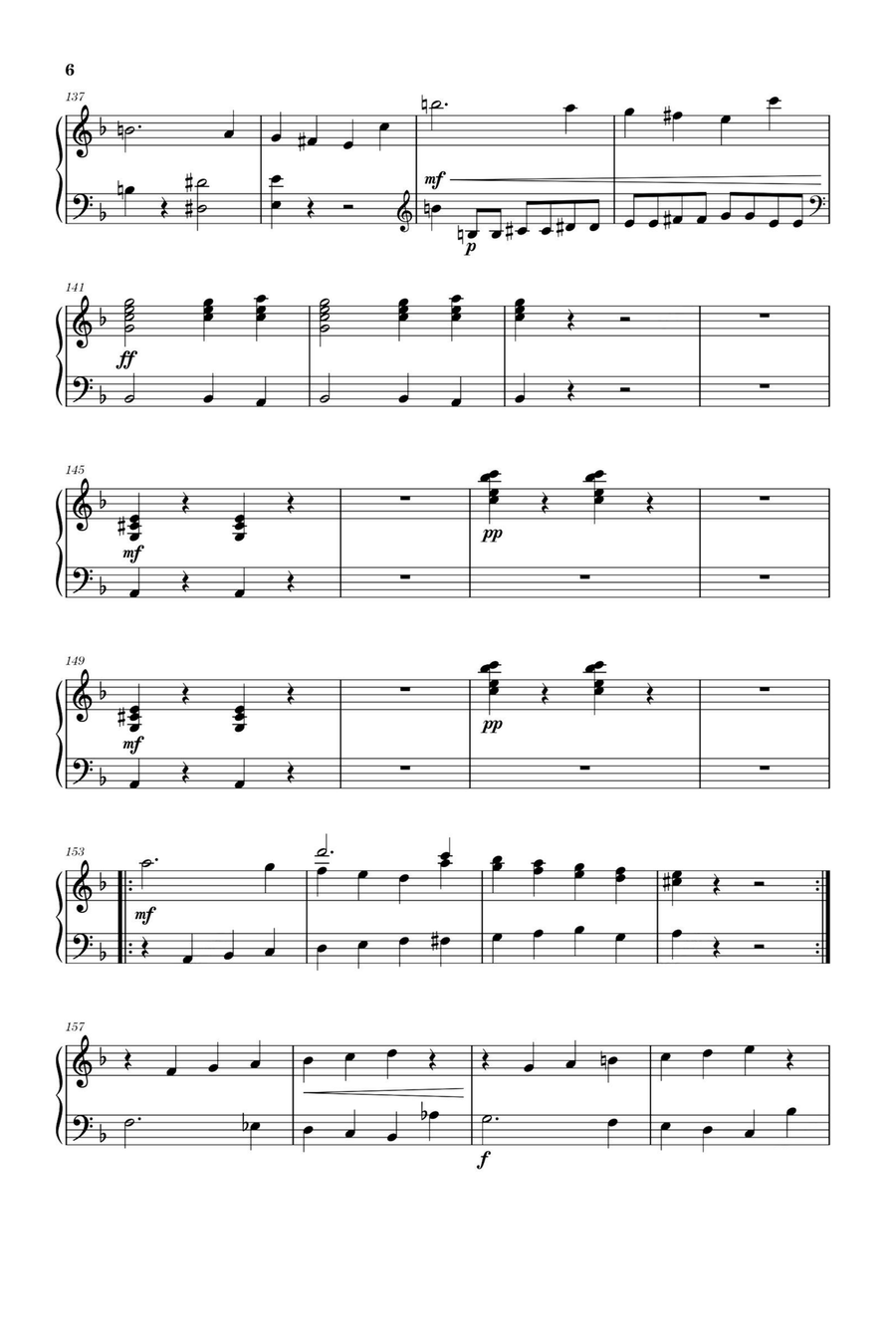 Ruslan and Lyudmila Op. 5 Overture - Mikhail Glinka Piano Solo scores gallery preview page 6