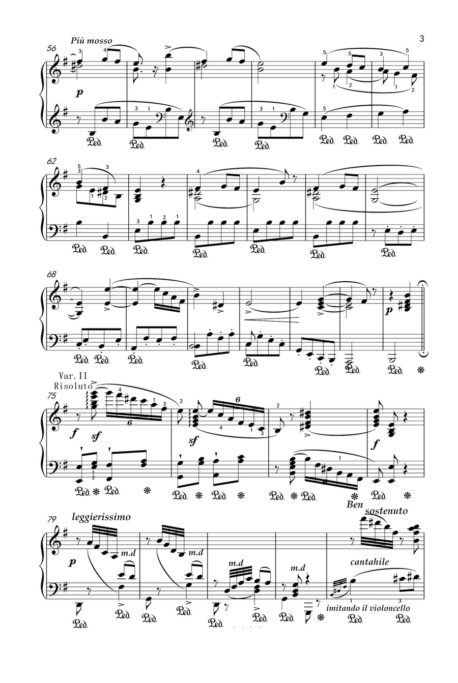 The Nightingale - Mikhail Glinka Piano Solo scores gallery preview page 3