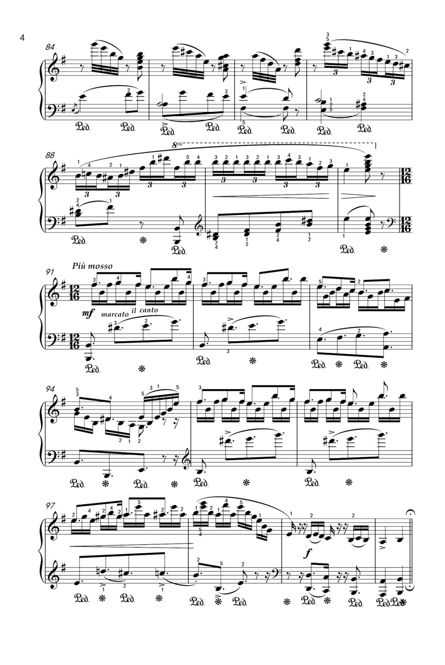 The Nightingale - Mikhail Glinka Piano Solo scores gallery preview page 4