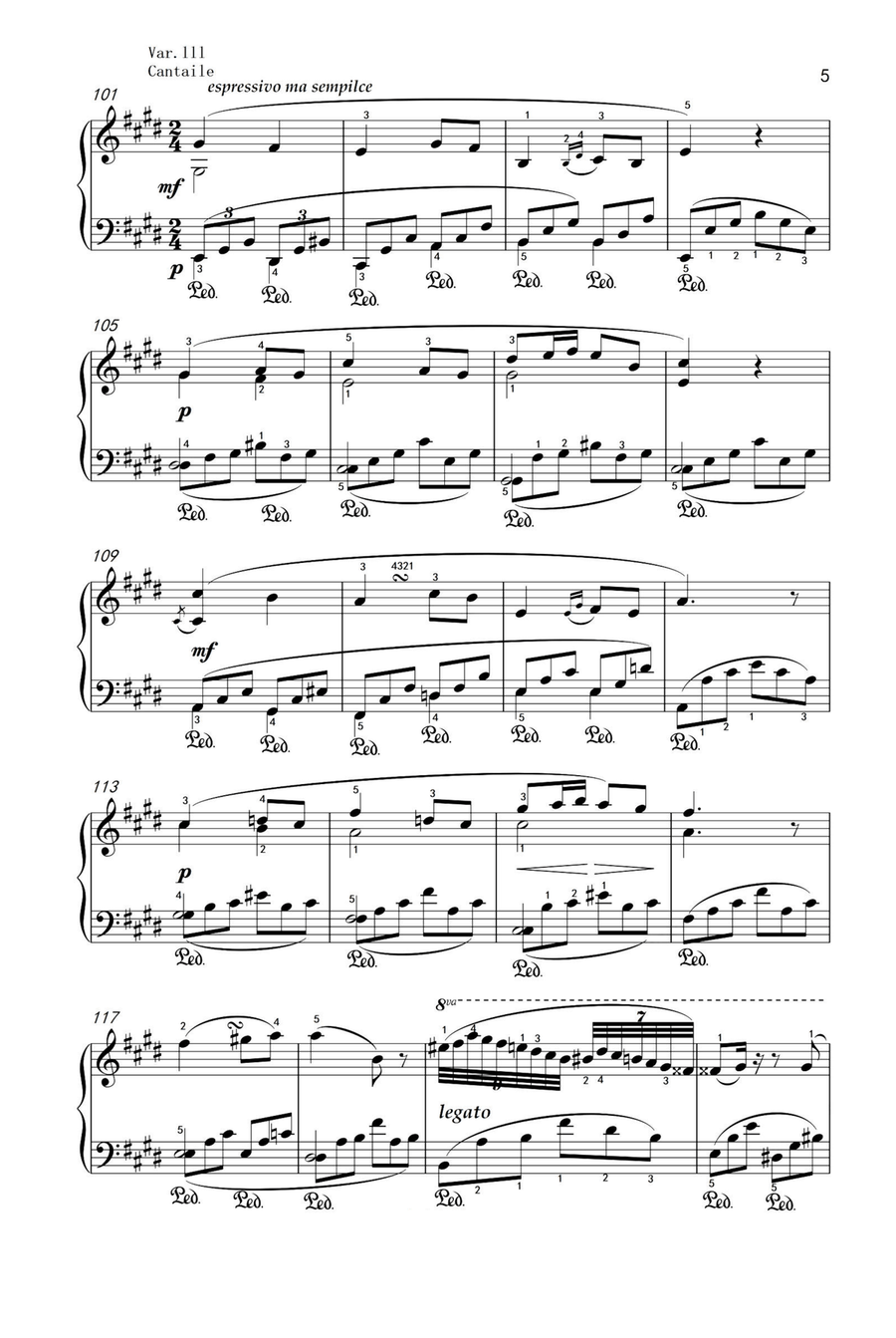 The Nightingale - Mikhail Glinka Piano Solo scores gallery preview page 5