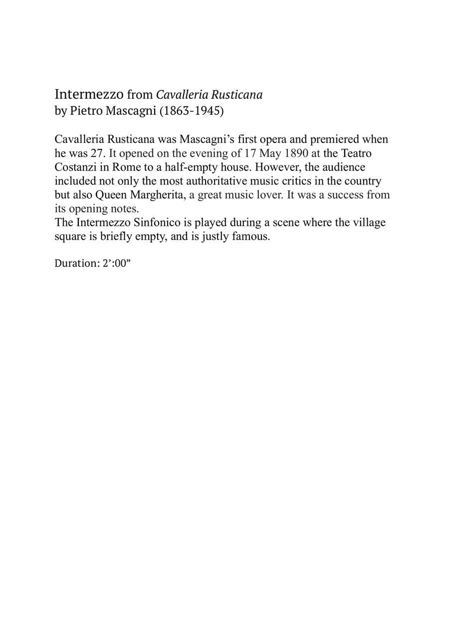 Intermezzo (from Cavalleria Rusticana) for clarinet quartet Clarinet Quartet scores gallery preview page 2