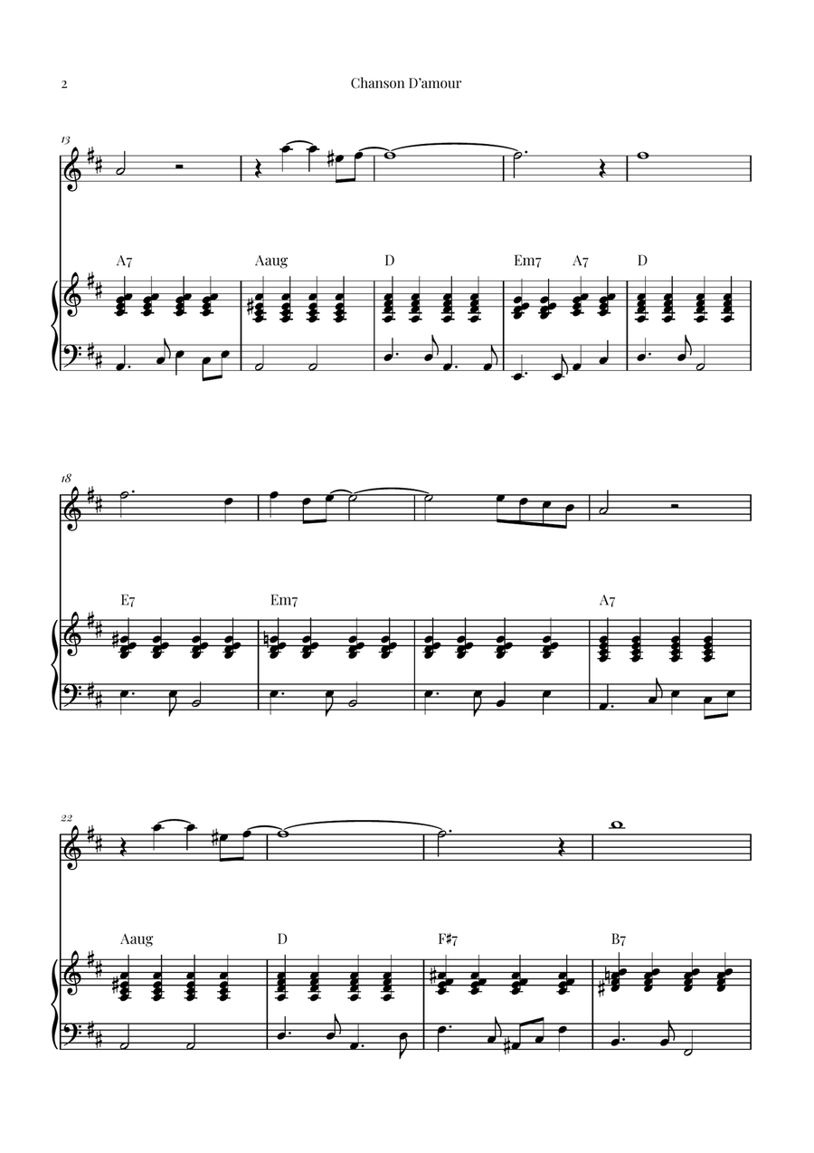 Chanson D'amour Piano scores gallery preview page 2