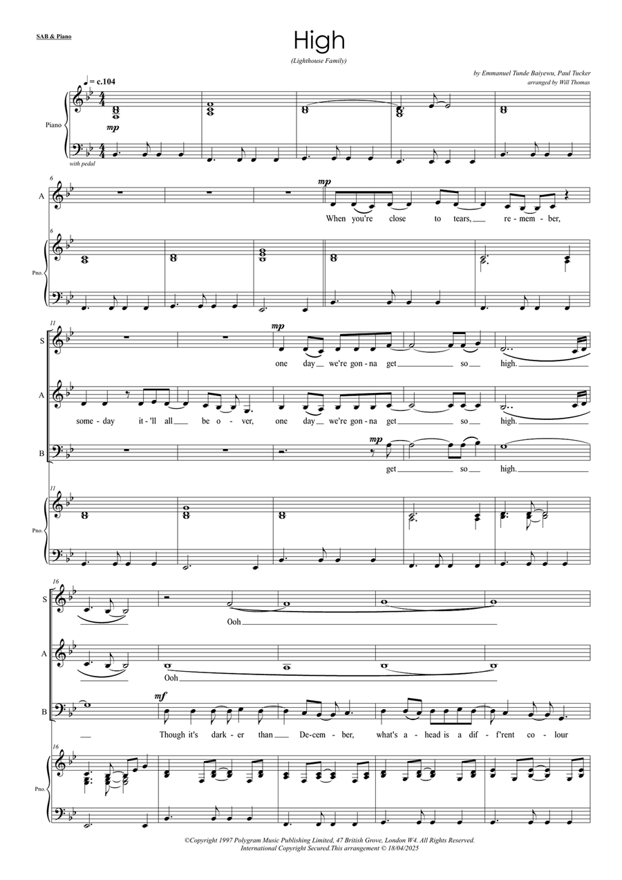 High High 3-Part scores gallery preview page 1