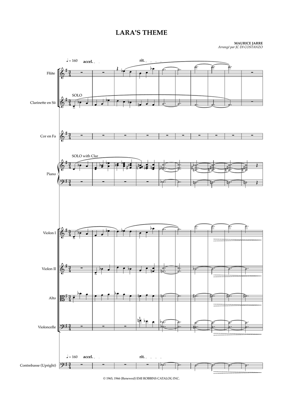 Lara's Theme Lara's Theme Large Ensemble scores gallery preview page 2
