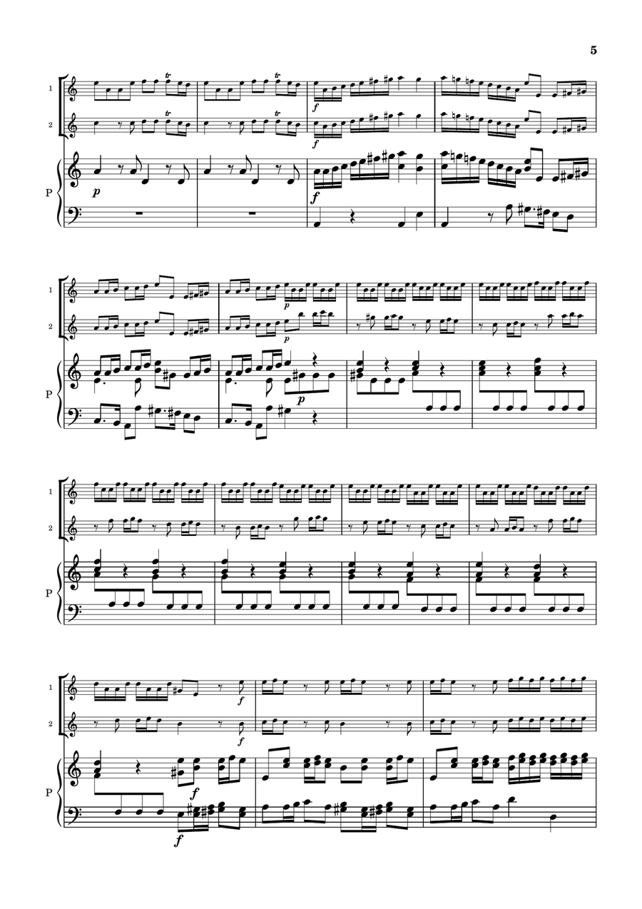 Concerto for Two Violins in A minor - RV 522, Op.3 - Vivaldi String Duet scores gallery preview page 5