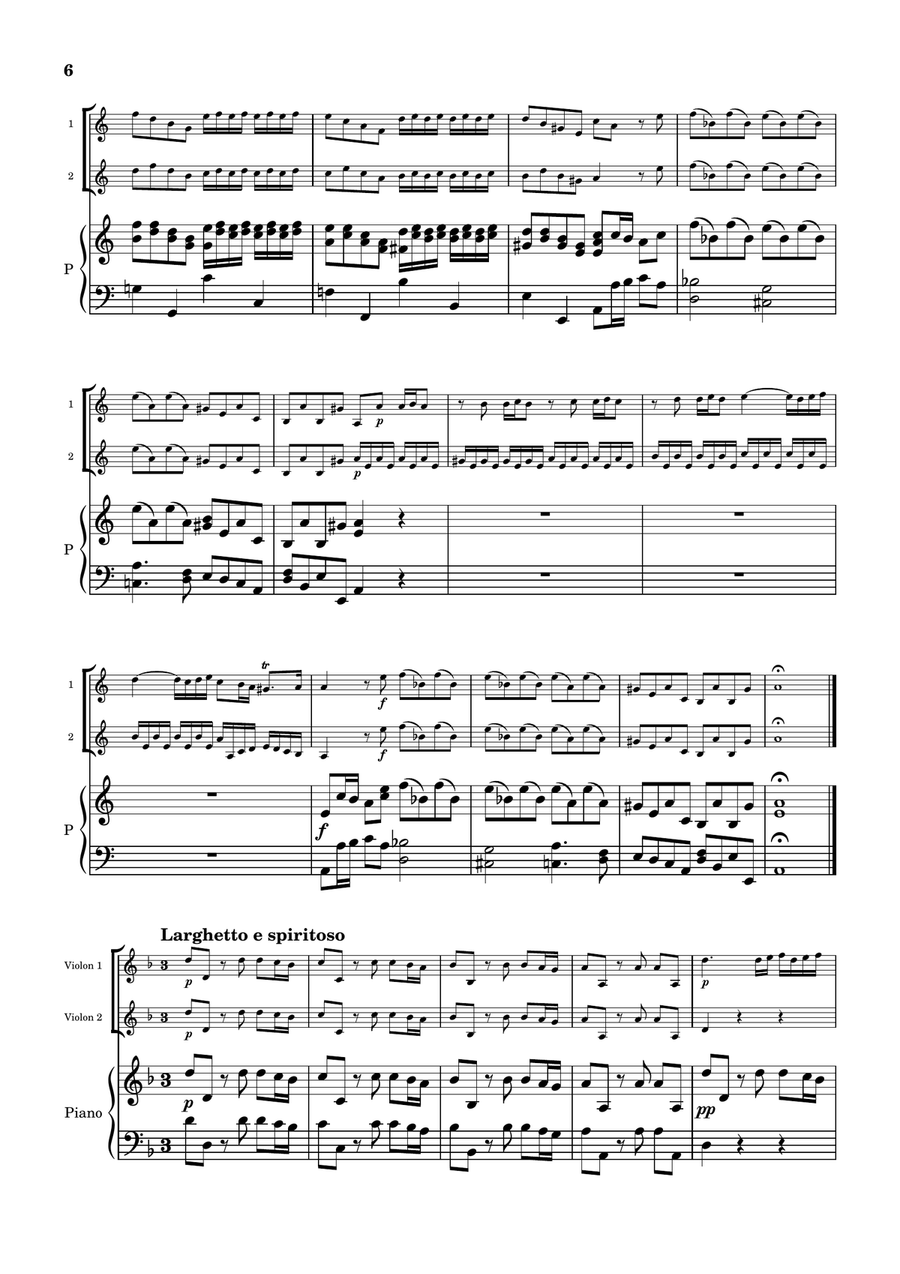 Concerto for Two Violins in A minor - RV 522, Op.3 - Vivaldi String Duet scores gallery preview page 6