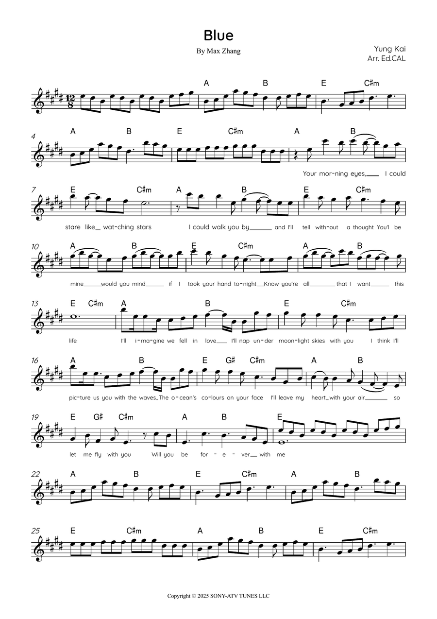 Blue Blue Piano scores gallery preview page 1