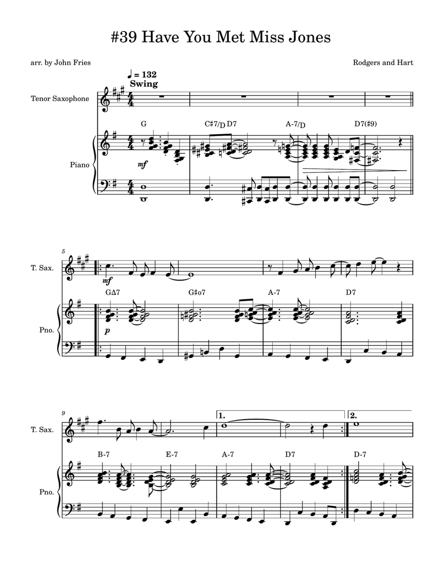 Have You Met Miss Jones? Tenor Saxophone scores gallery preview page 1