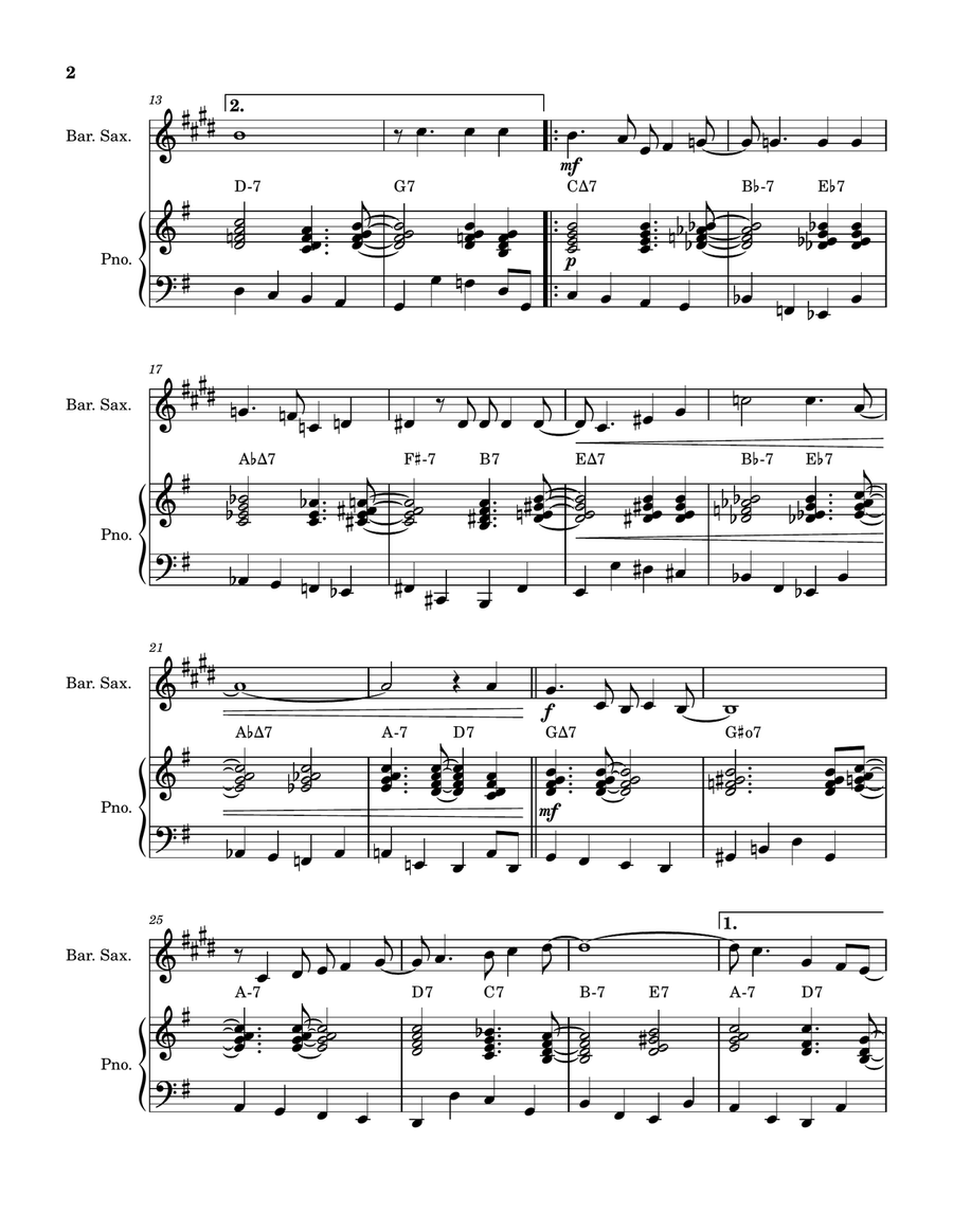 Have You Met Miss Jones? Baritone Saxophone scores gallery preview page 2