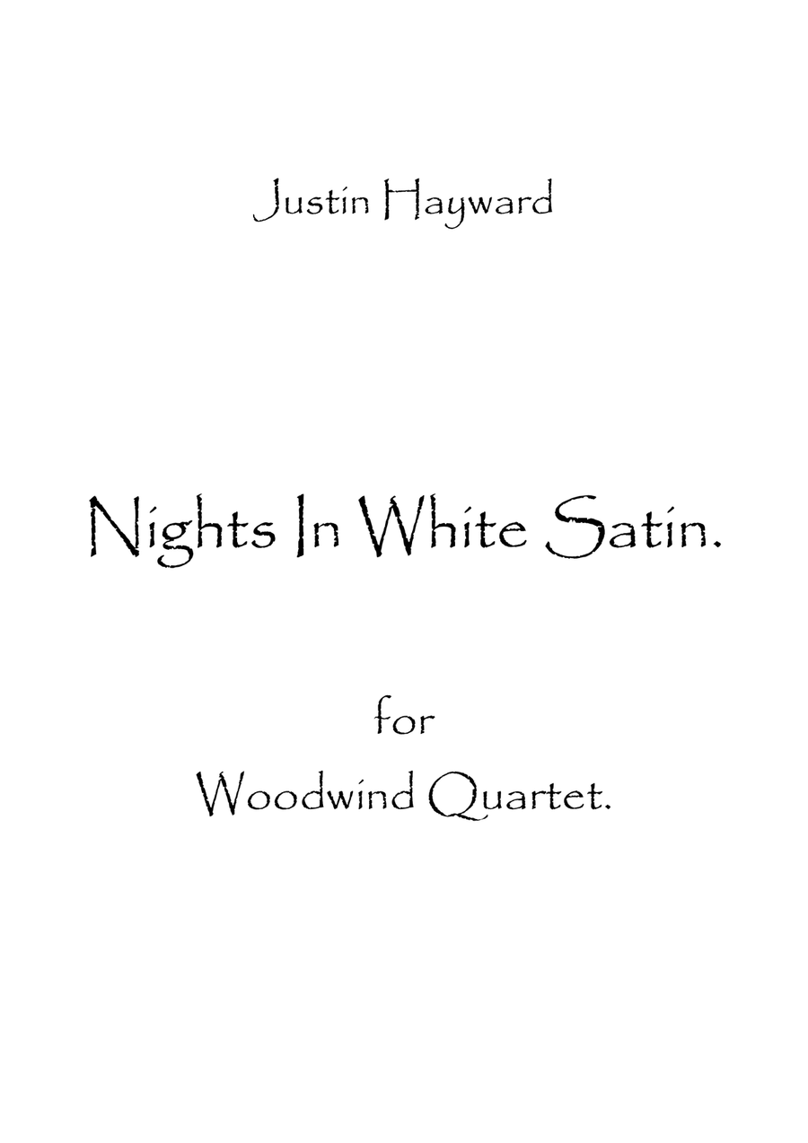 Nights In White Satin Nights In White Satin Woodwind Quartet scores gallery preview page 1