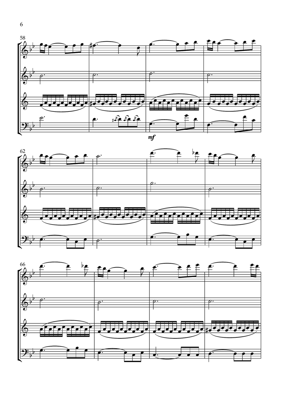 Nights In White Satin Nights In White Satin Woodwind Quartet scores gallery preview page 6