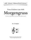 SCHUBERT: Morgengruss, D. 795 no. 8 (transposed to A major)