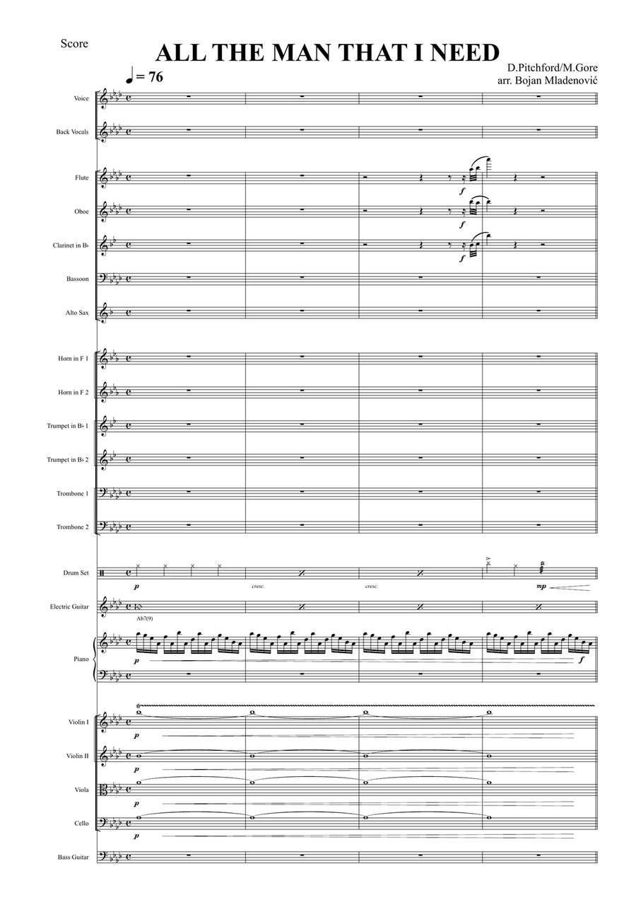 All The Man That I Need Full Orchestra scores gallery preview page 1