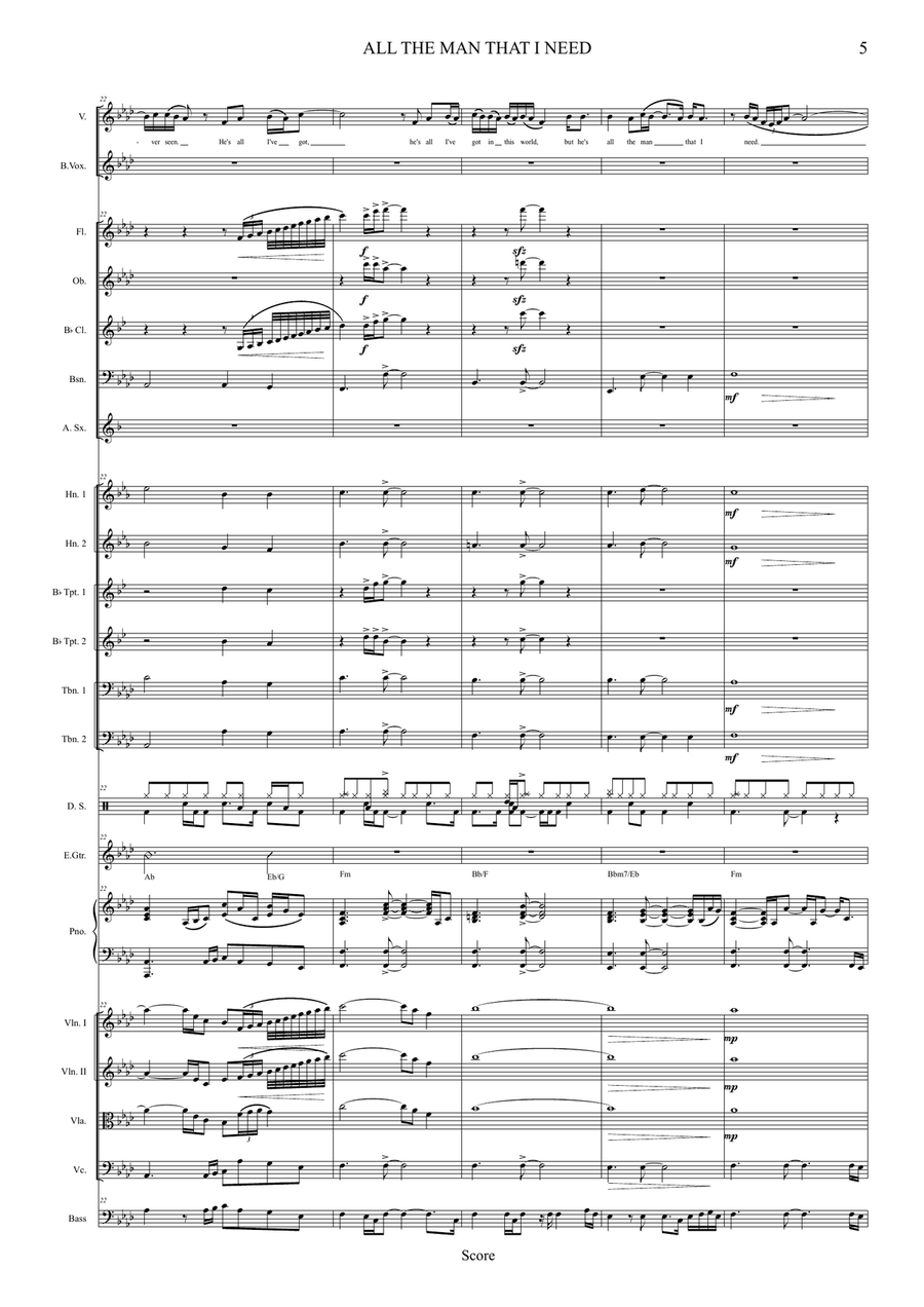 All The Man That I Need Full Orchestra scores gallery preview page 5