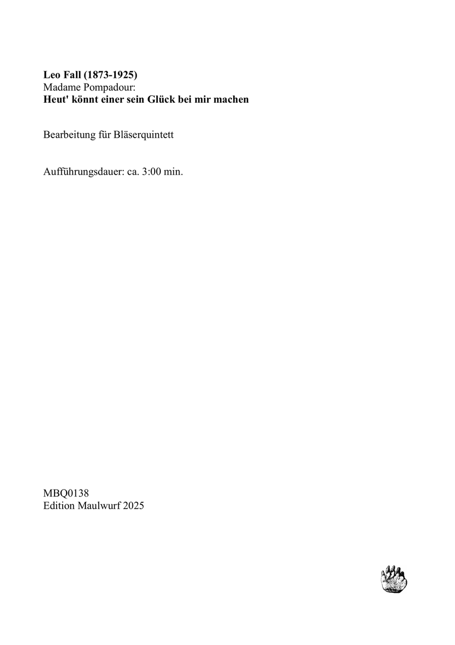 Heut' könnt einer sein Glück bei mir machen Woodwind Quintet scores gallery preview page 2