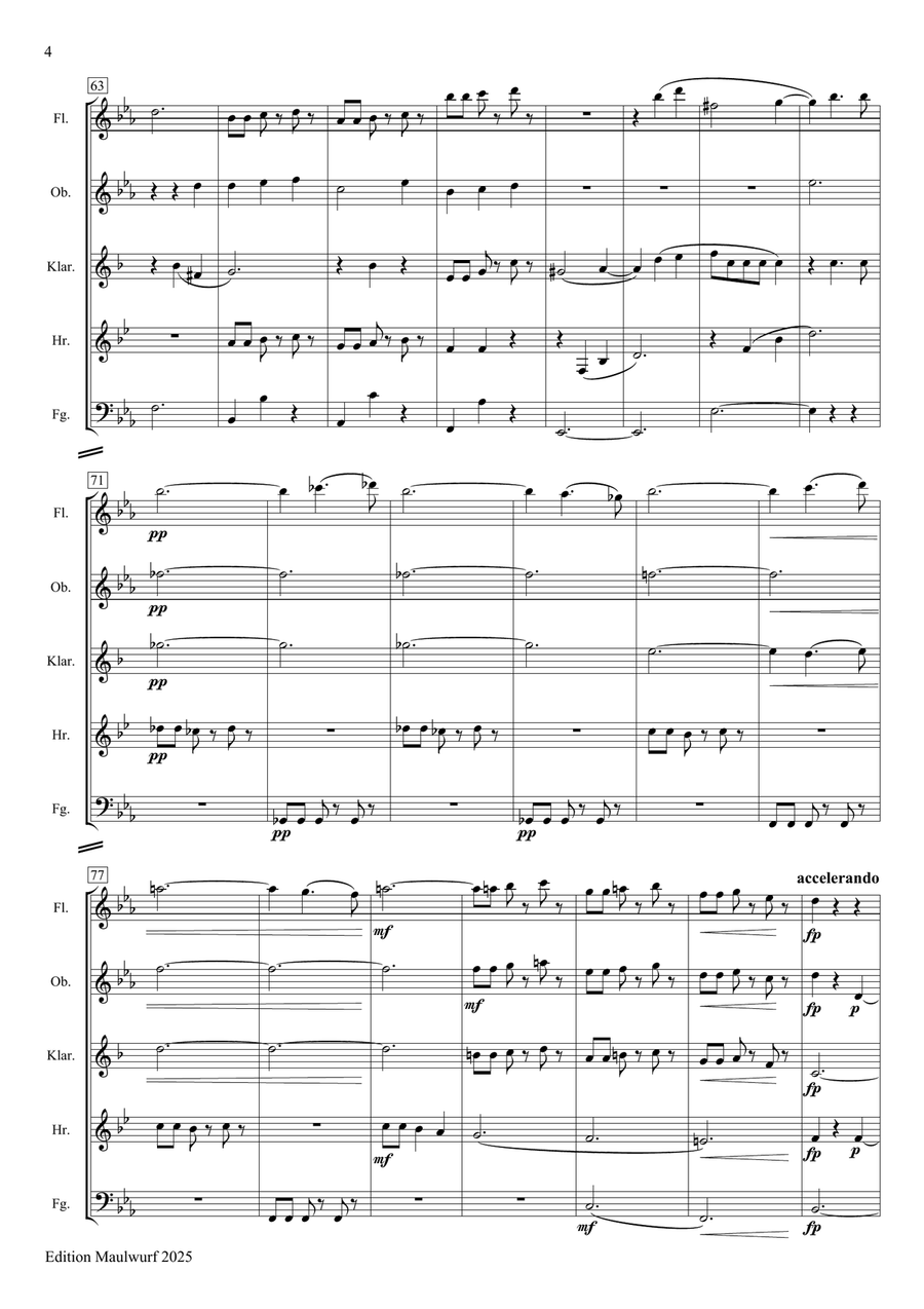 Heut' könnt einer sein Glück bei mir machen Woodwind Quintet scores gallery preview page 6