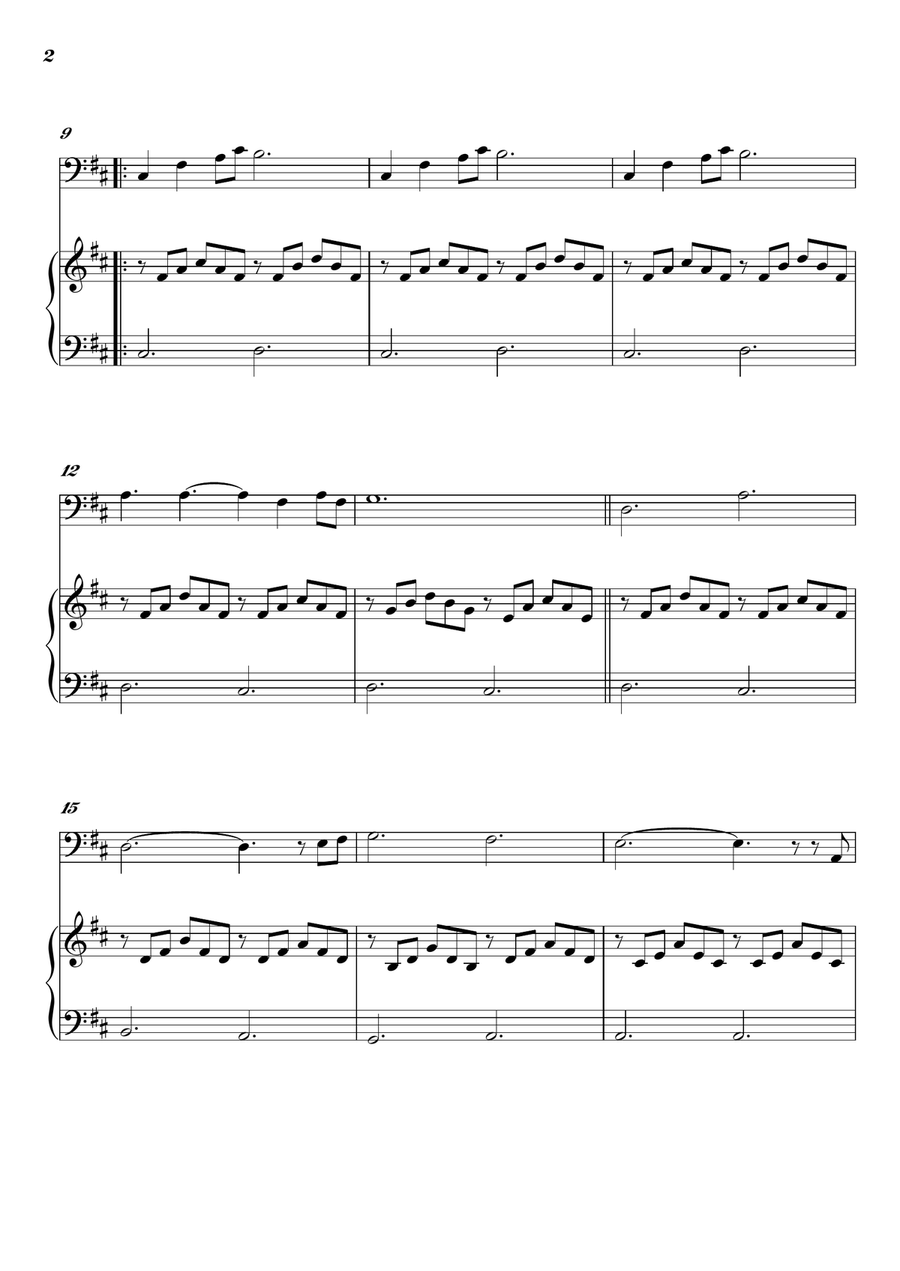 Can't Help Falling In Love Double Bass scores gallery preview page 2
