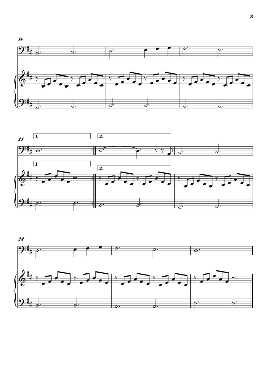 Can't Help Falling In Love Double Bass scores gallery preview page 3
