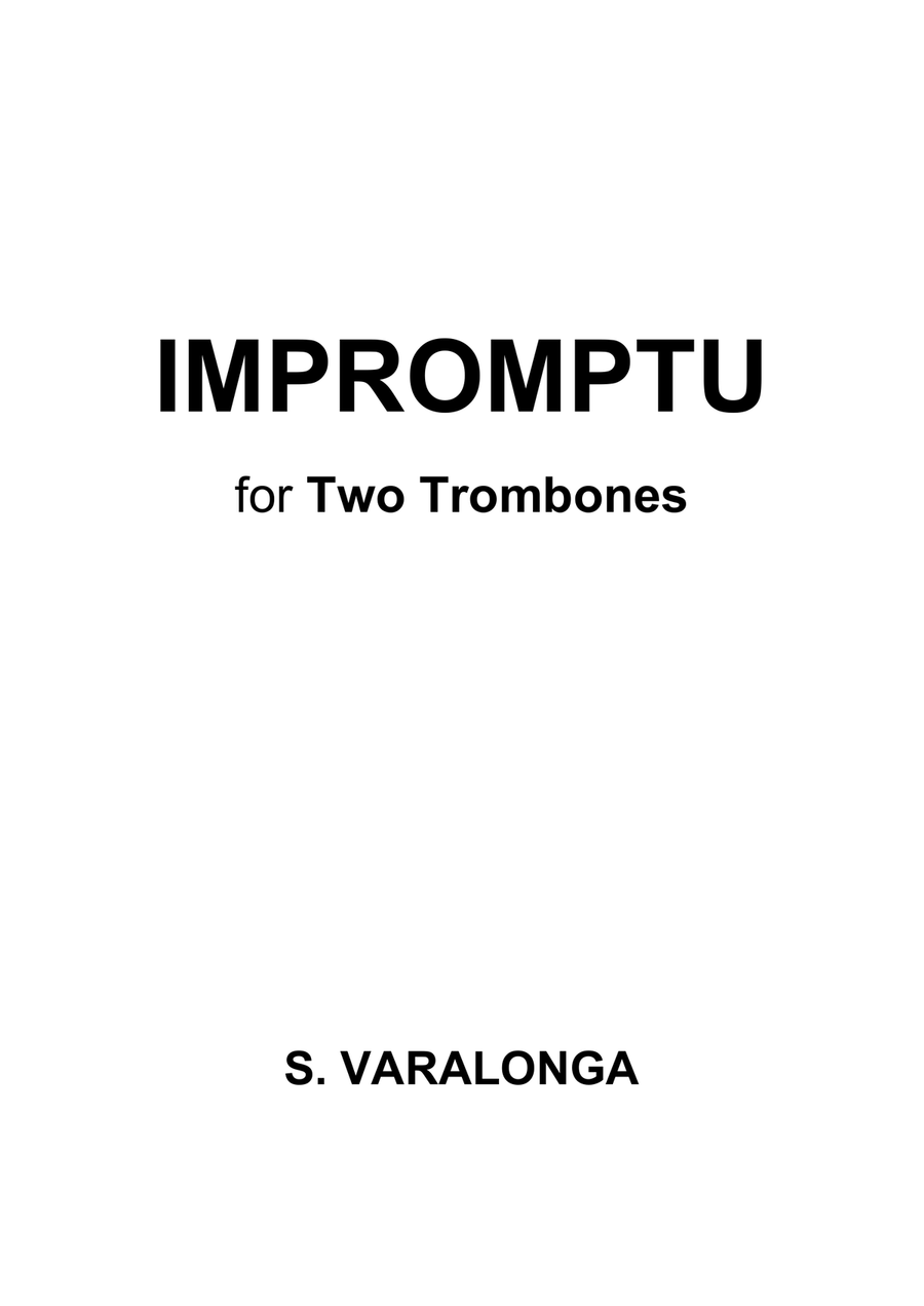 IMPROMPTU for Two Trombones Trombone Duet scores gallery preview page 2