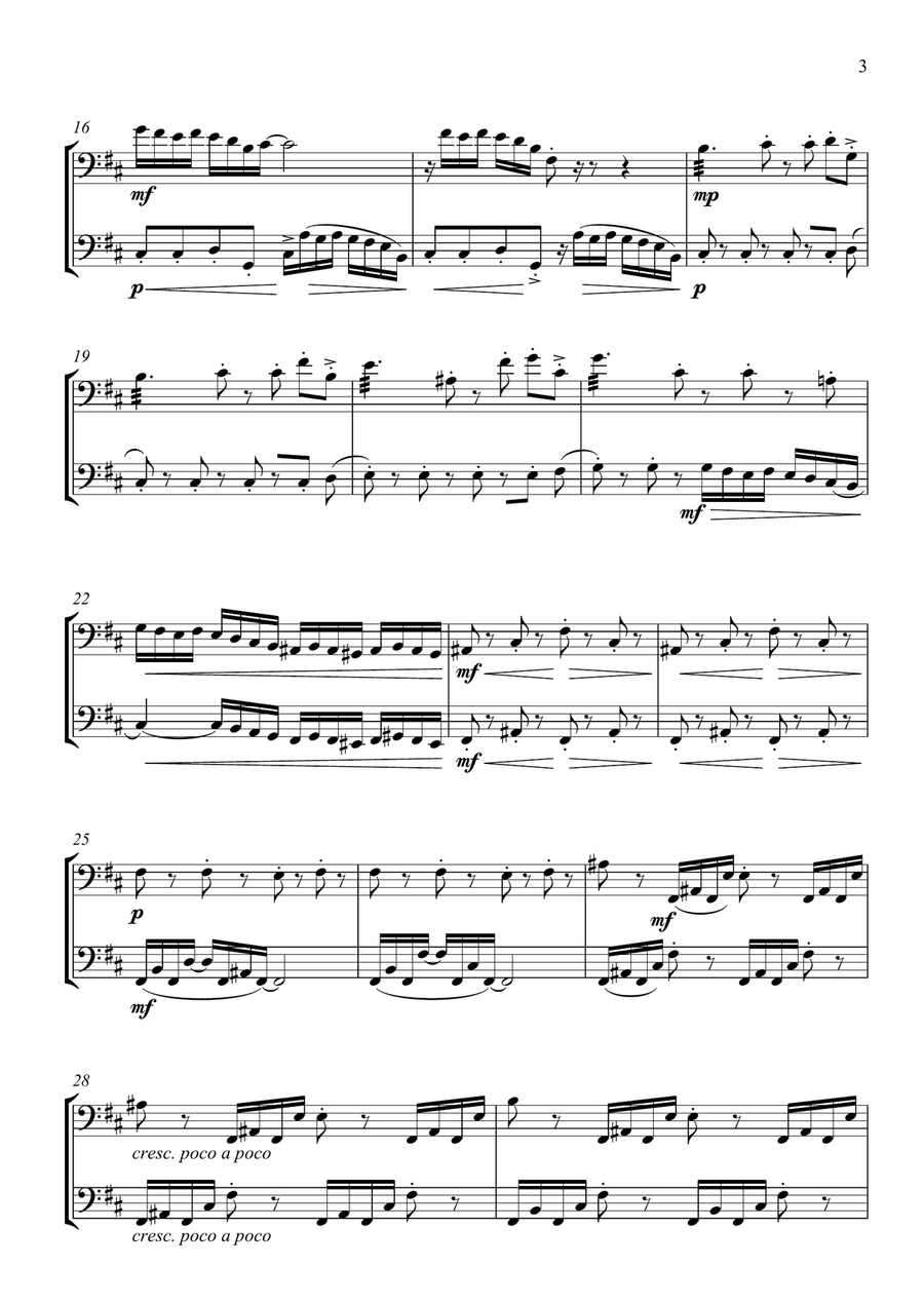 IMPROMPTU for Two Trombones Trombone Duet scores gallery preview page 4