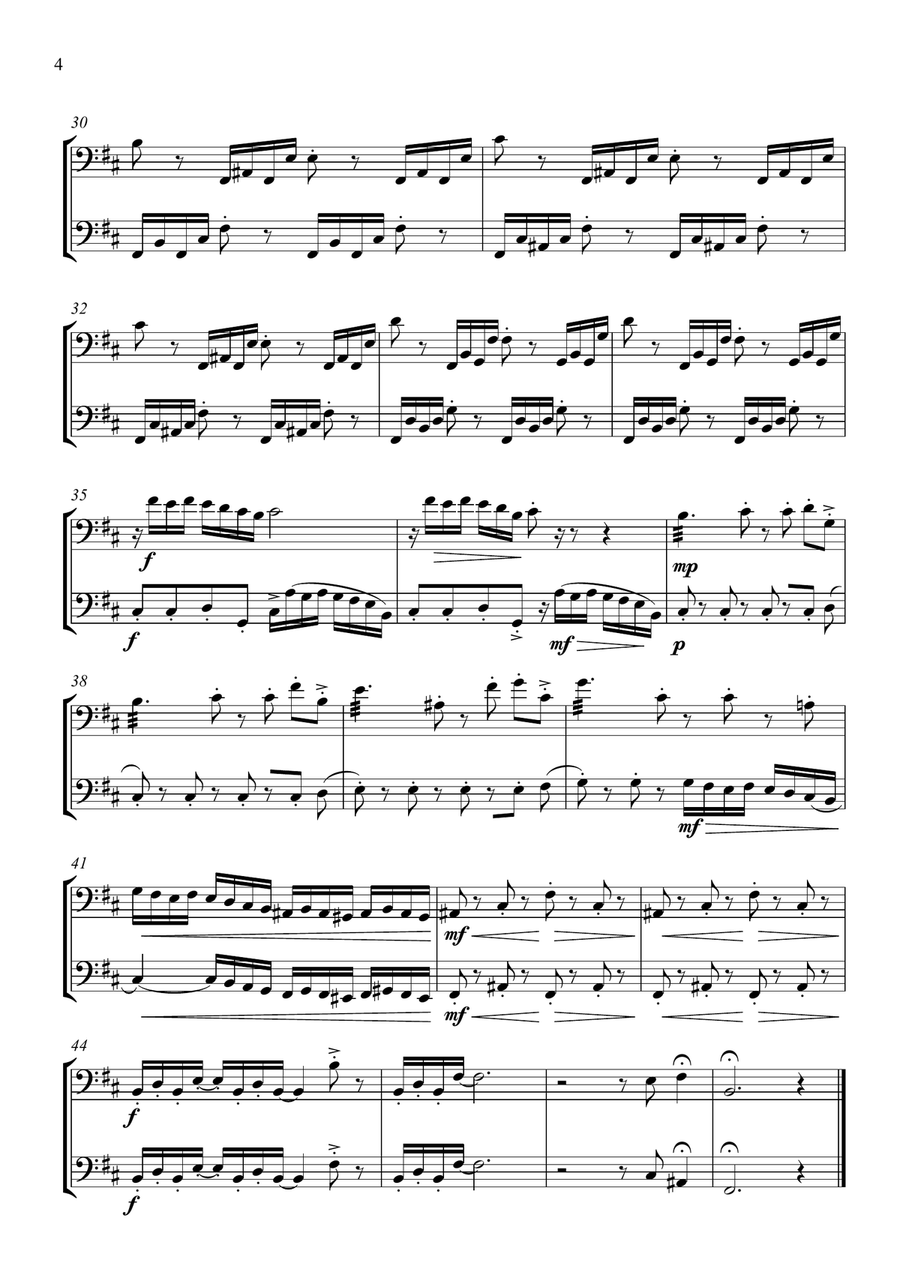 IMPROMPTU for Two Trombones Trombone Duet scores gallery preview page 5