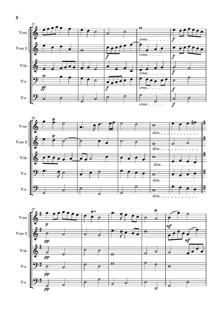 Serenade C major String Orchestra scores gallery preview page 2