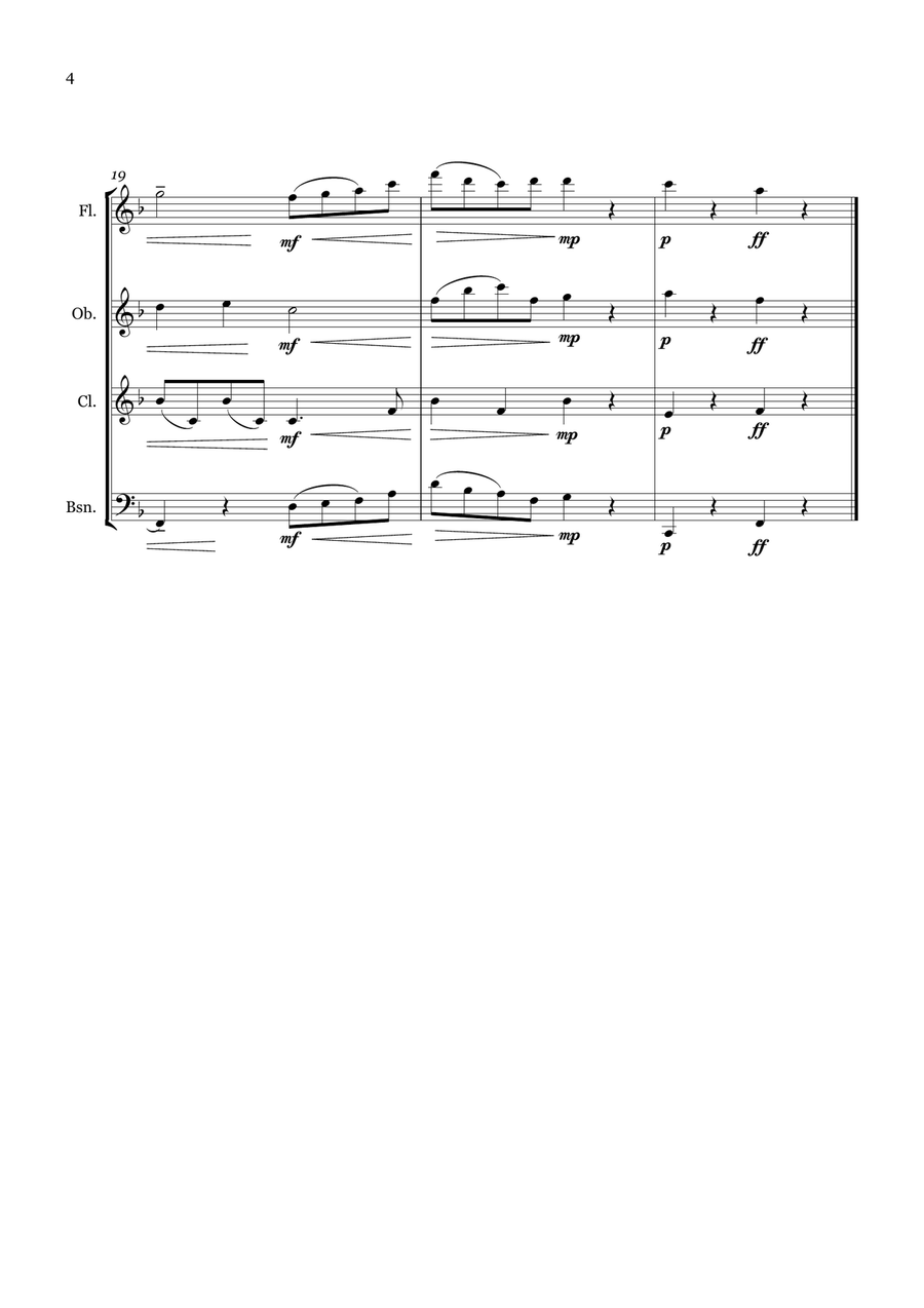 Logs to Burn Logs to Burn Woodwind Quartet scores gallery preview page 4