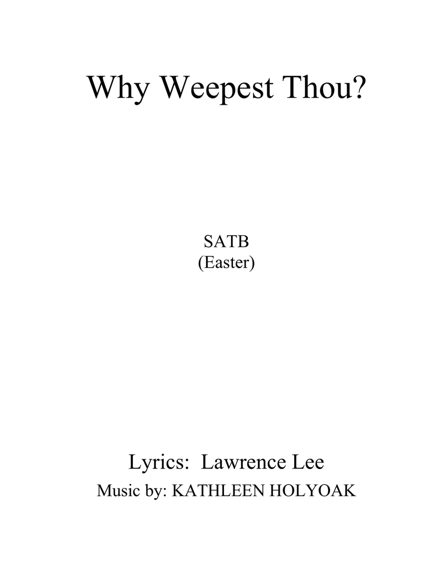 Why Weepest Thou? 4-Part scores gallery preview page 1