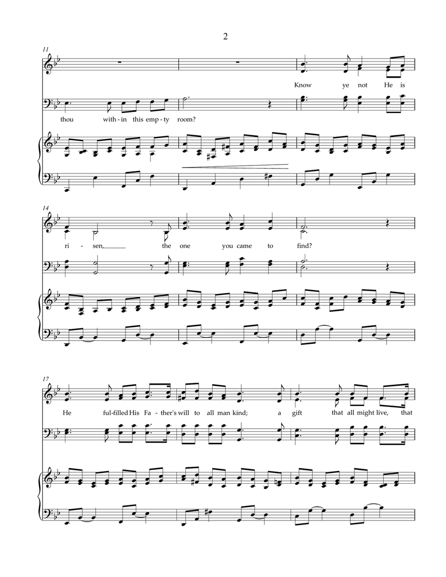 Why Weepest Thou? 4-Part scores gallery preview page 3