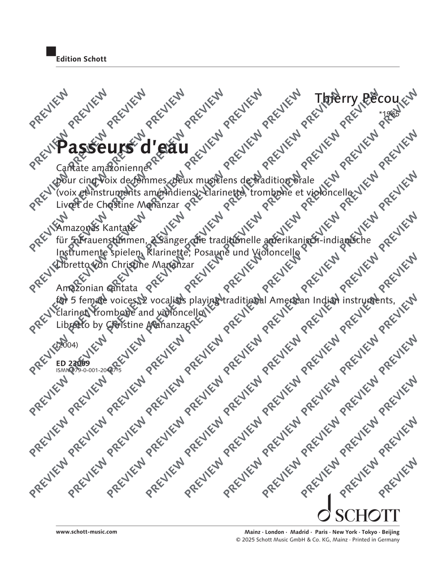 Passeurs d'eau Passeurs d'eau Women's Choir scores gallery preview page 2
