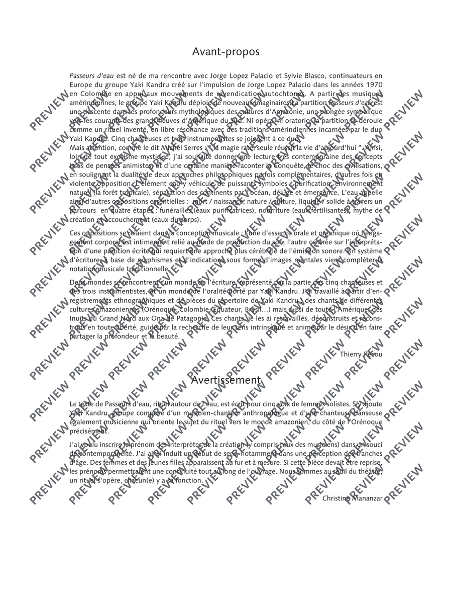 Passeurs d'eau Passeurs d'eau Women's Choir scores gallery preview page 5